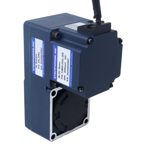 24V 60W 100RPM 4.20Nm(594.77oz.in) 30:1 기어드 브러시리스 DC 모터 중공축 병렬 기어박스 - F4B60-24GL-30S/4GL30RC | StepperOnline UK