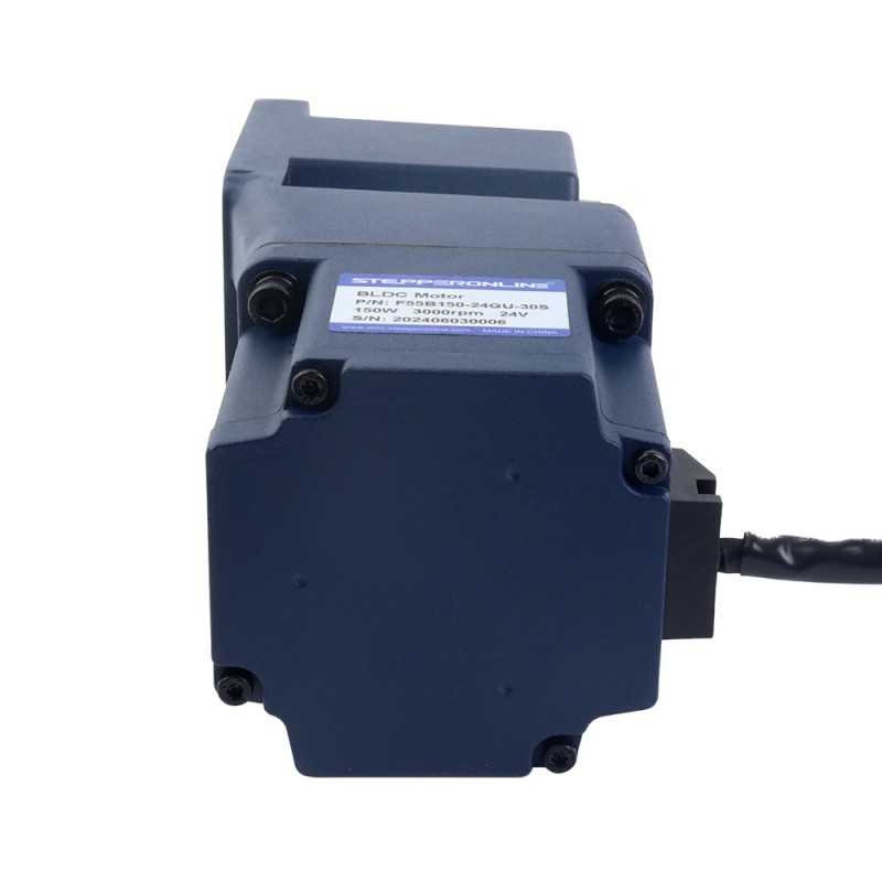 24V 150W 100RPM 기어드 BLDC 모터 10.07Nm(1425.99oz.in) 30:1 직각 기어박스 - F55B150-24GU-30S/5GU30RC | StepperOnline 24V 150W 100RPM 기어드 BLDC 모터 10.07Nm(1425.99oz.in) 30:1 직각 기어박스 - F55B150-24GU-30S/5GU30RC | StepperOnline