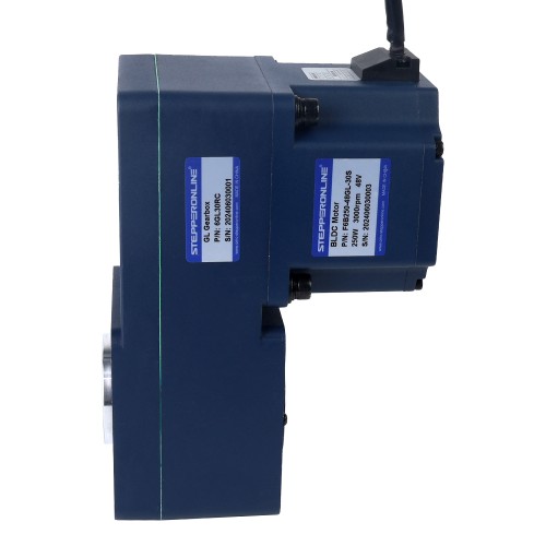 48V 250W 100RPM 20.00Nm(2832.23oz.in) 30:1 기어드 브러시리스 DC 모터 중공축 병렬 기어박스 - F6B250-48GL-30S/6GL30RC | StepperOnline UK