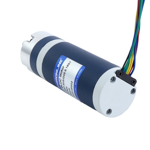 24V 30W 579RPM 기어드 브러시리스 DC 모터 0.45Nm(63.73oz.in) 5.18:1 플래너터리 기어박스 - M42B30-24P-30S/G42-5.18S1 | StepperOnline