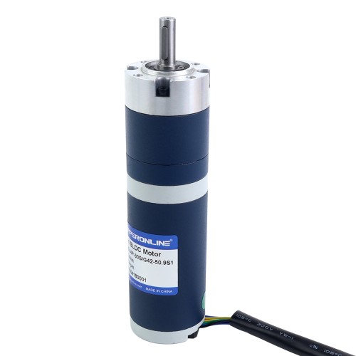 24V 30W 59RPM 기어드 브러시리스 DC 모터 3.50Nm(495.64oz.in) 50.9:1 플래너터리 기어박스 - M42B30-24P-30S/G42-50.9S1 | StepperOnline