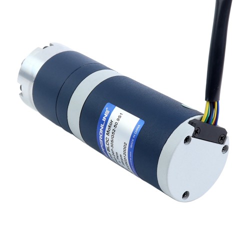 24V 60W 58.9RPM 기어드 브러시리스 DC 모터 7.00Nm(991.28oz.in) 50.9:1 플래너터리 기어박스 - M52B60-24P-30S/G52-50.9S1 | StepperOnline