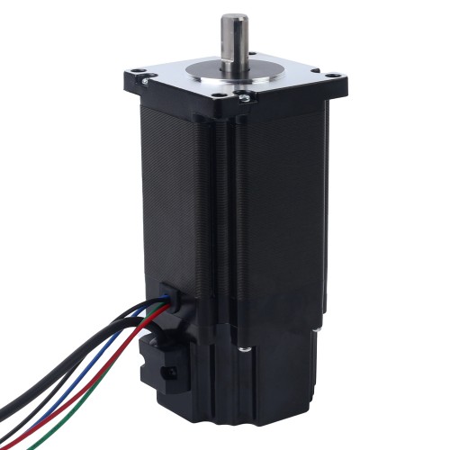 Nema 24 스테퍼 모터 3.0Nm(424.83oz.in) 24V 4.5W 전자기 브레이크 포함 - 24HS34-5004D-B280 | StepperOnline