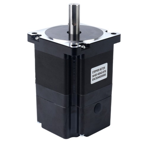 Nema 34 스테퍼 모터 4.8Nm(679.74oz.in) 24V 6.8W 전자기 브레이크 포함 - 34HS31-6004D-B700 | StepperOnline