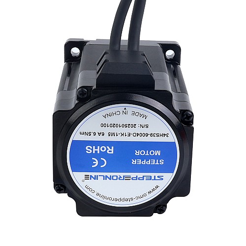 S 시리즈 Nema 34 클로즈드 루프 스테퍼 모터 6.50Nm(920.48oz.in) 인코더 1000PPR(4000CPR) - 34HS39-6004D-E1K-1M5 | StepperOnline
