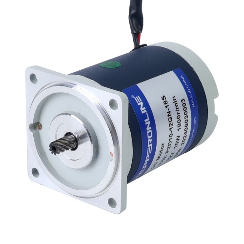 브러시형 12V 10W 0.21Nm(29.74oz.in) 360RPM 5:1 스퍼 기어박스 DC 기어 모터 포함 - F2D10-12GN-18S/2GN5K | StepperOnline