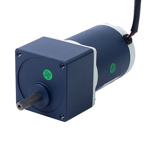 브러시형 12V 10W 1.16Nm(164.27oz.in) 60RPM 50:1 스퍼 기어박스 DC 기어 모터 포함 - F2D10-12GN-30S/2GN50K | StepperOnline