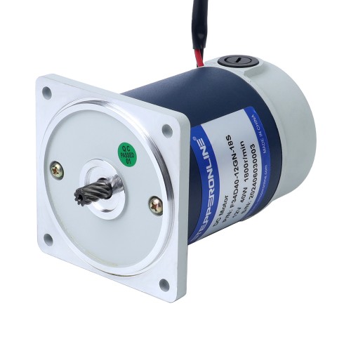 브러시형 12V 40W 0.53Nm(75.05oz.in) 360RPM 5:1 스퍼 기어박스 DC 기어 모터 포함 - F34D40-12GN-18S/4GN5K | StepperOnline