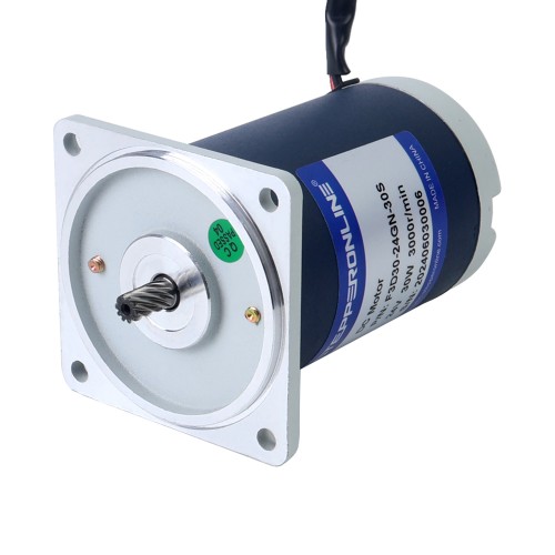 브러시형 24V 30W 2.90Nm(410.67oz.in) 60RPM 50:1 스퍼 기어박스 DC 기어 모터 포함 - F3D30-24GN-30S/3GN50K | StepperOnline