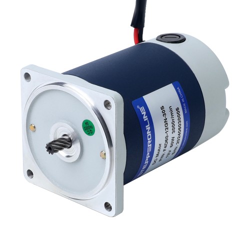 브러시형 12V 60W 8.00Nm(1132.89oz.in) 30RPM 100:1 스퍼 기어박스 DC 기어 모터 포함 - F4D60-12GN-30S/4GN100K | StepperOnline