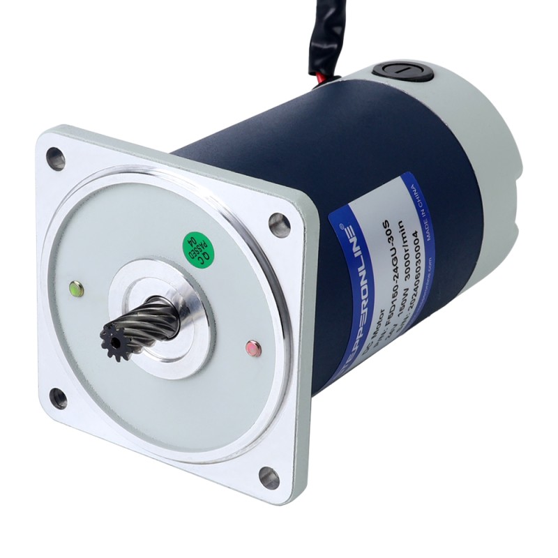 브러시형 24V 150W 14.33Nm(2029.29oz.in) 100RPM 30:1 스퍼 기어박스 DC 기어 모터 포함 - F5D150-24GU-30S/5GU30KB | StepperOnline