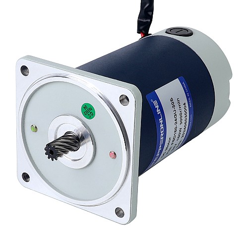 브러시형 24V 150W 7.16Nm(1013.94oz.in) 200RPM 15:1 스퍼 기어박스 DC 기어 모터 포함 - F5D150-24GU-30S/5GU15KB | StepperOnline