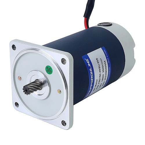 브러시형 48V 150W 1.43Nm(202.5oz.in) 999RPM 3:1 스퍼 기어박스 DC 기어 모터 포함 - F5D150-48GU-30S/5GU3KB | StepperOnline