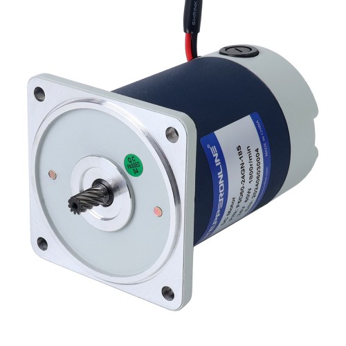 브러시형 24V 60W 1.29Nm(182.68oz.in) 360RPM 5:1 스퍼 기어박스 DC 기어 모터 포함 - F5D60-24GN-18S/5GN5K | StepperOnline