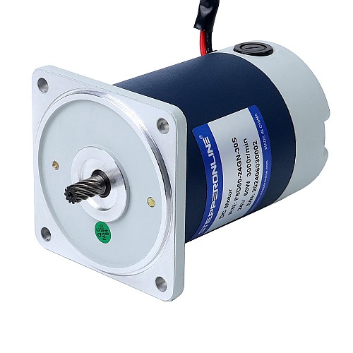 브러시형 24V 60W 2.32Nm(328.54oz.in) 200RPM 15:1 스퍼 기어박스 DC 기어 모터 포함 - F5D60-24GN-30S/5GN15K | StepperOnline