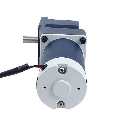 브러시형 24V 90W 40.00Nm(5664.47oz.in) 10RPM, 180:1 직각 기어박스 DC 기어 모터 포함 - F5D90-24GU-18S/5GU180RT | StepperOnline