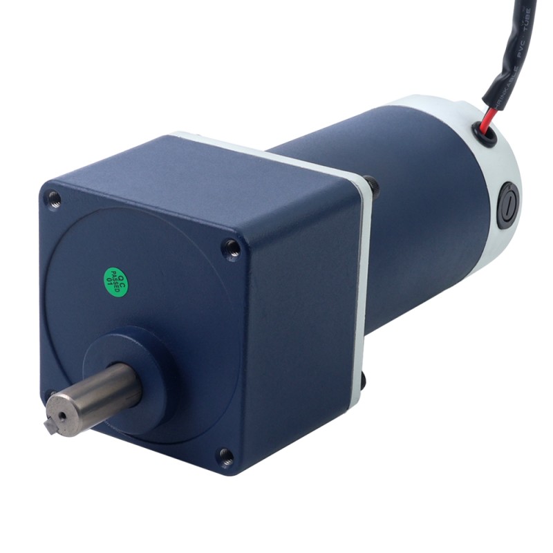 브러시형 24V 90W 20.00Nm(2832.23oz.in) 9RPM 200:1 스퍼 기어박스 DC 기어 모터 포함 - F5D90-24GU-18S/5GU200KB | StepperOnline