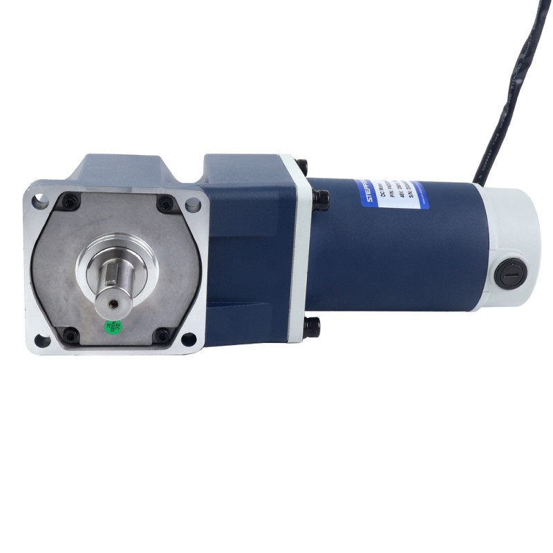 브러시형 24V 250W 19.69Nm(2788.34oz.in) 90RPM, 20:1 직각 기어박스 DC 기어 모터 포함 - F6D250-24GU-18S/6GU20RT | StepperOnline