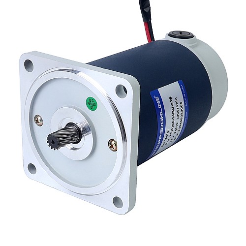 브러시형 24V 250W 1.93Nm(273.31oz.in) 999RPM 3:1 스퍼 기어박스 DC 기어 모터 포함 - F6D250-24GU-30S/6GU3K | StepperOnline