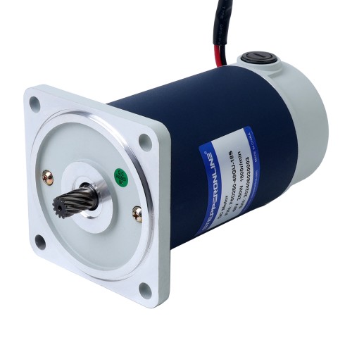 브러시형 48V 250W 10.74Nm(1520.91oz.in) 180RPM 10:1 스퍼 기어박스 DC 기어 모터 포함 - F6D250-48GU-18S/6GU10K | StepperOnline
