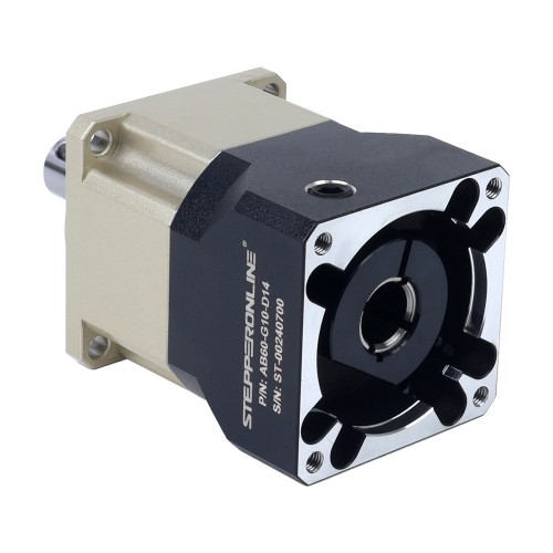 서보 모터 IP65용 AB 시리즈 60mm 10:1 헬리컬 유성 기어박스 백래시 5arcmin - AB60-G10-D14 | StepperOnline