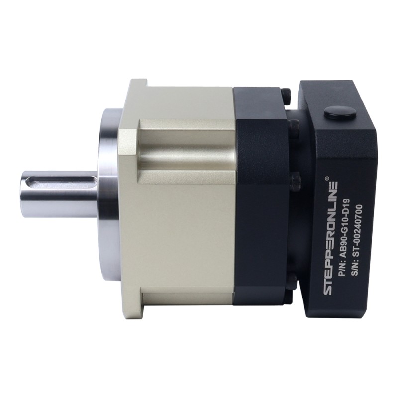 서보 모터 IP65용 AB 시리즈 90mm 10:1 헬리컬 유성 기어박스 백래시 5arcmin - AB90-G10-D19 | StepperOnline