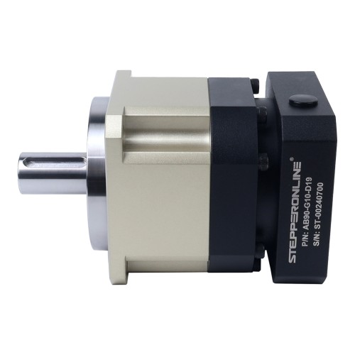 서보 모터 IP65용 AB 시리즈 90mm 10:1 헬리컬 유성 기어박스 백래시 5arcmin - AB90-G10-D19 | StepperOnline