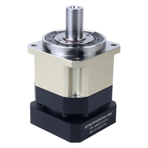 서보 모터 IP65용 AB 시리즈 90mm 10:1 헬리컬 유성 기어박스 백래시 5arcmin - AB90-G10-D19 | StepperOnline