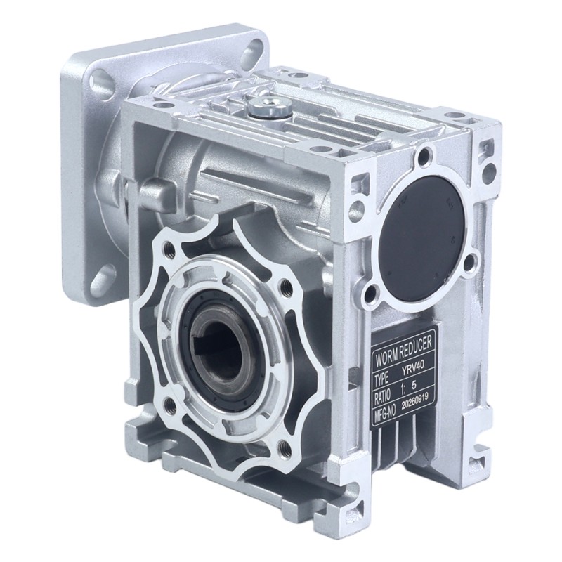 5:1 웜기어 YRV40 웜기어 감속기 14mm 입력축 직경 - YRV40-G5-D14 | StepperOnline