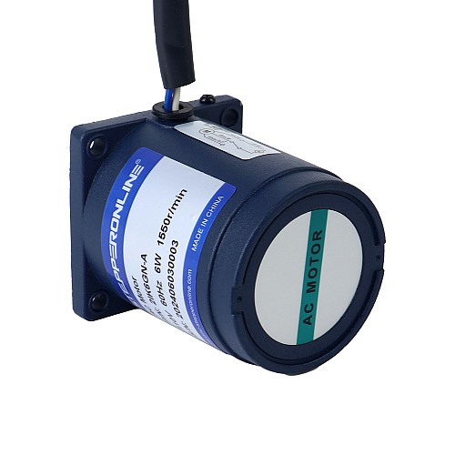 단상 110VAC 6W 60Hz 플랜지 60mm 기어비 200:1 스퍼 기어박스 AC 유도 전동기
