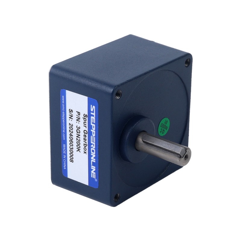 브러시형 24V 30W 5.00Nm(708.06oz.in) 15RPM 200:1 스퍼 기어박스 DC 기어 모터 포함 - F3D30-24GN-30S/3GN200K | StepperOnline
