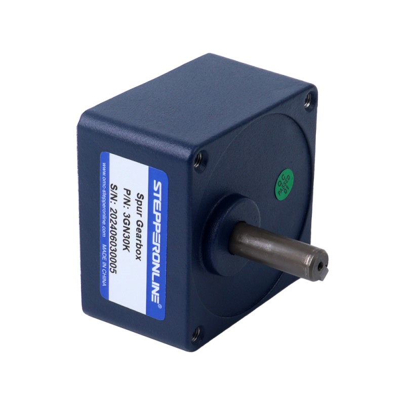 브러시형 24V 30W 1.74Nm(246.40oz.in) 100RPM 30:1 스퍼 기어박스 DC 기어 모터 포함 - F3D30-24GN-30S/3GN30K | StepperOnline