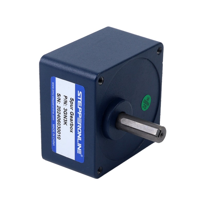 15W 110VAC 60Hz 30-516.67RPM 0.22Nm(31.15oz.in) 플랜지 70mm 스퍼 기어박스 단상 AC 가변 속도 모터 - 3IK15RGN-A/3GN3K | StepperOnline
