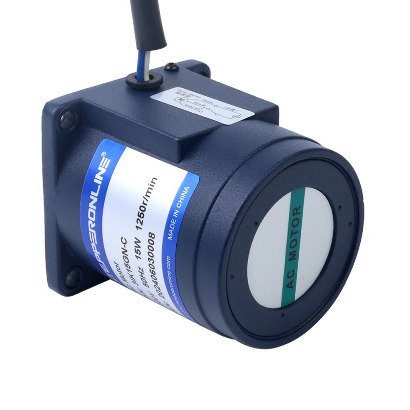 단상 220VAC 15W 50Hz 플랜지 70mm 기어비 5:1 스퍼 기어박스 AC 유도 전동기
