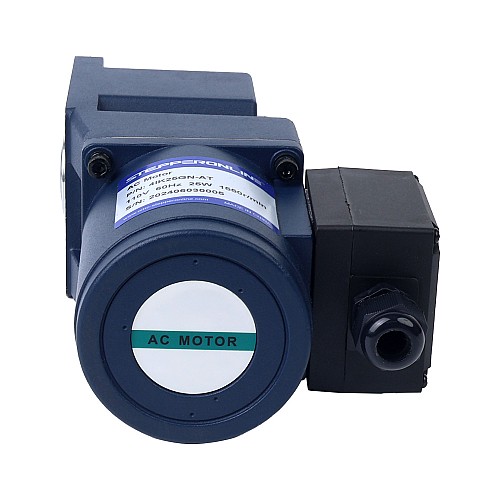 단상 110VAC 25W 60Hz 플랜지 80mm 기어비 100:1 직각 기어박스 AC 유도 전동기