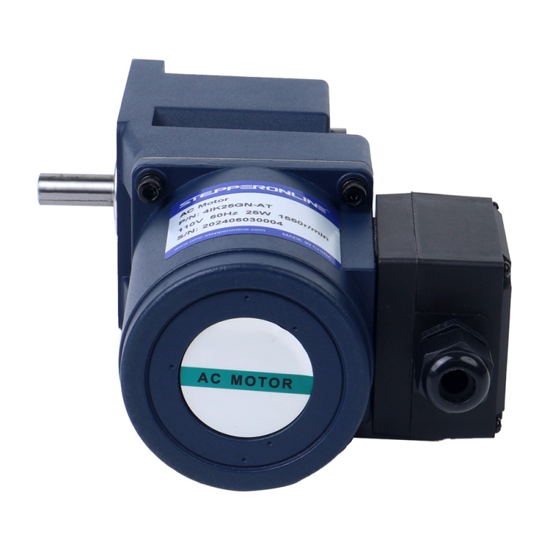 단상 220VAC 25W 50Hz 플랜지 80mm 기어비 100:1 직각 기어박스 AC 유도 전동기