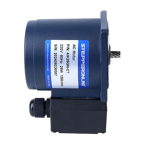 단상 220VAC 25W 50Hz 플랜지 80mm 기어비 180:1 직각 기어박스 AC 유도 전동기