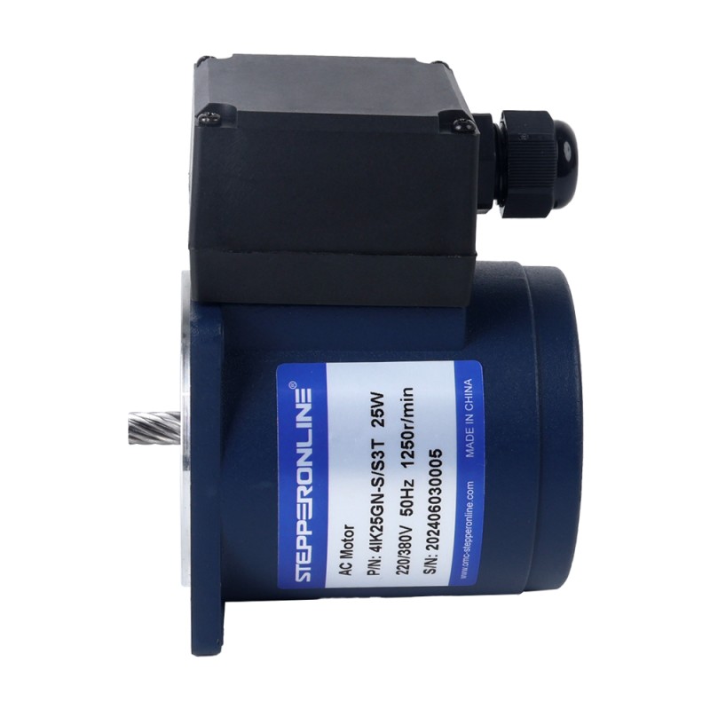 세 단계 220VAC/380VAC 25W 50/60Hz 플랜지 80mm 기어비 5:1 스퍼 기어박스 AC 유도 전동기