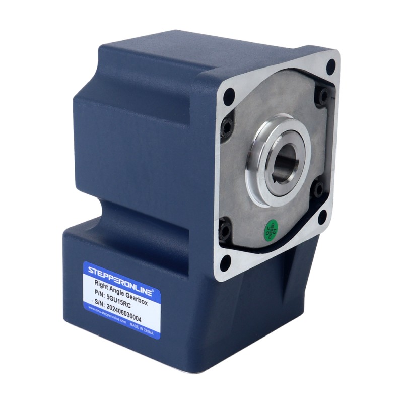 단상 110VAC 90W 50Hz 플랜지 90mm 기어비 15:1 직각 기어박스 AC 유도 전동기 90W 220VAC 50Hz 90RPM 7.00Nm(991.28oz.in) 플랜지 90mm 직각 기어박스 중공축 단상 AC 유도 전동기 - 5IK90GU-CFT/5GU15RC | StepperOnline
