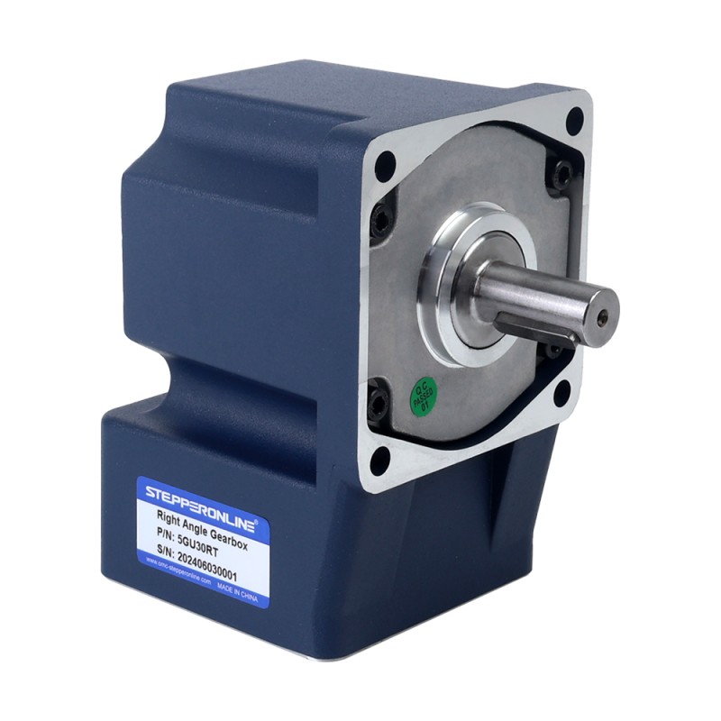 브러시형 12V 90W 6.03Nm(853.92oz.in) 100RPM, 30:1 직각 기어박스 DC 기어 모터 포함 - F5D90-12GU-30S/5GU30RT | StepperOnline