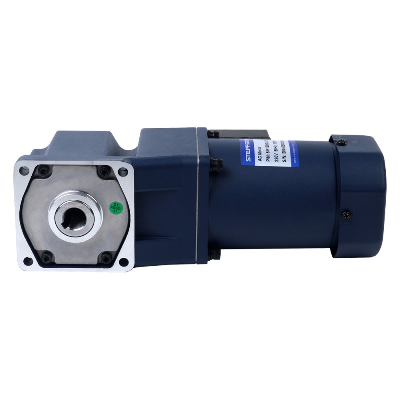 120W 220VAC 50Hz 7.5RPM 40.00Nm(5664.47oz.in) 플랜지 90mm 직각 기어박스 중공축 단상 AC 유도 전동기 - 5IK120GU-CFT/5GU180RC | StepperOnline