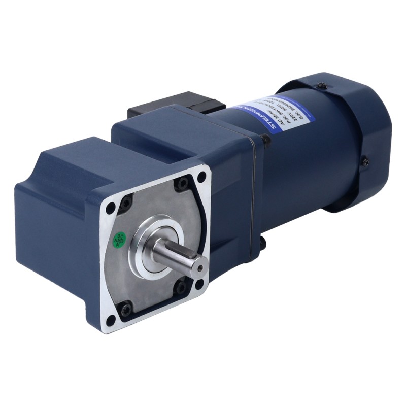 120W 220VAC 50Hz 13.5RPM 40.00Nm(5664.47oz.in) 플랜지 90mm 직각 기어박스 키 홈 샤프트 단상 AC 유도 전동기 - 5IK120GU-CFT/5GU100RT | StepperOnline