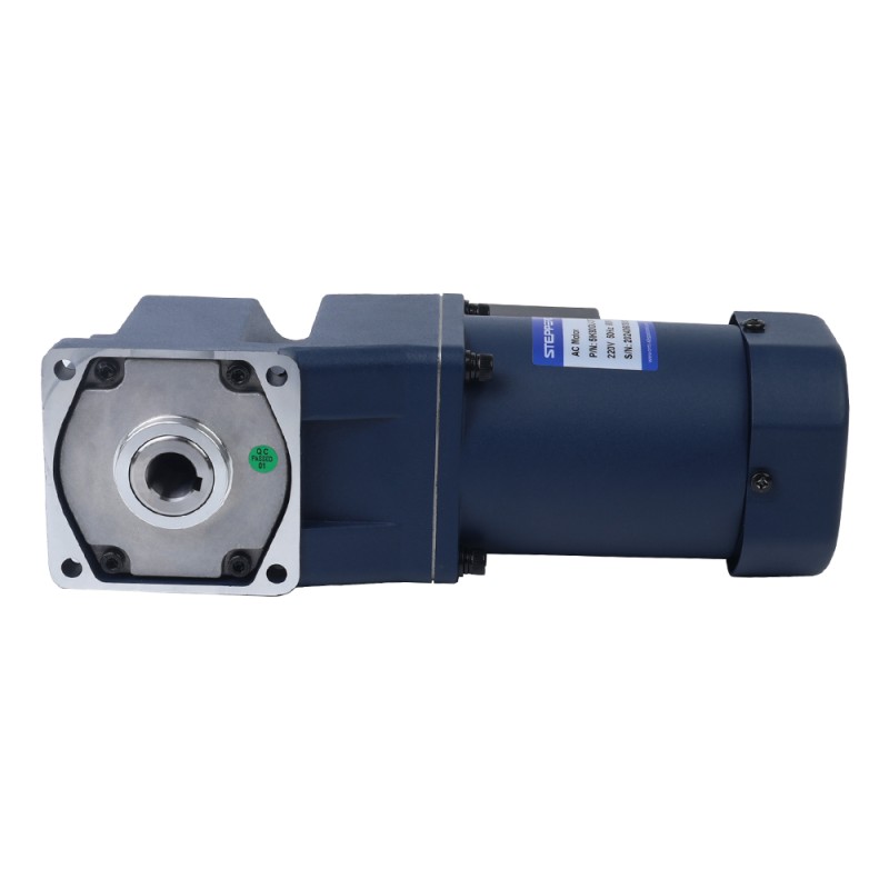 단상 110VAC 90W 50Hz 플랜지 90mm 기어비 15:1 직각 기어박스 AC 유도 전동기 90W 220VAC 50Hz 90RPM 7.00Nm(991.28oz.in) 플랜지 90mm 직각 기어박스 중공축 단상 AC 유도 전동기 - 5IK90GU-CFT/5GU15RC | StepperOnline