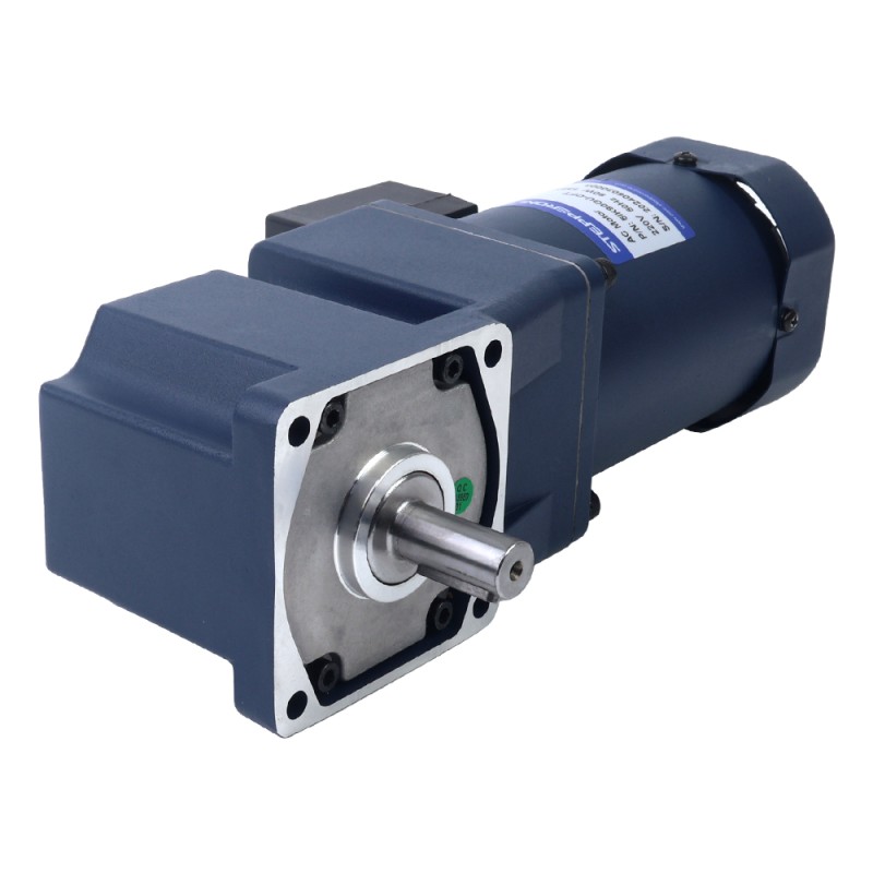 단상 110VAC 90W 50Hz 플랜지 90mm 기어비 100:1 직각 기어박스 AC 유도 전동기 90W 220VAC 50Hz 13.5RPM 40.00Nm(5664.47oz.in) 플랜지 90mm 직각 기어박스 키 홈 샤프트 단상 AC 유도 전동기 - 5IK90GU-CFT/5GU100RT | StepperOnline