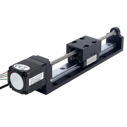 Nema 11 리드 나사가 있는 작동 장치 1.0A 스트로크 100mm 0.05Nm(7.08oz.in) 리드 2.54mm(0.1) 센서 포함