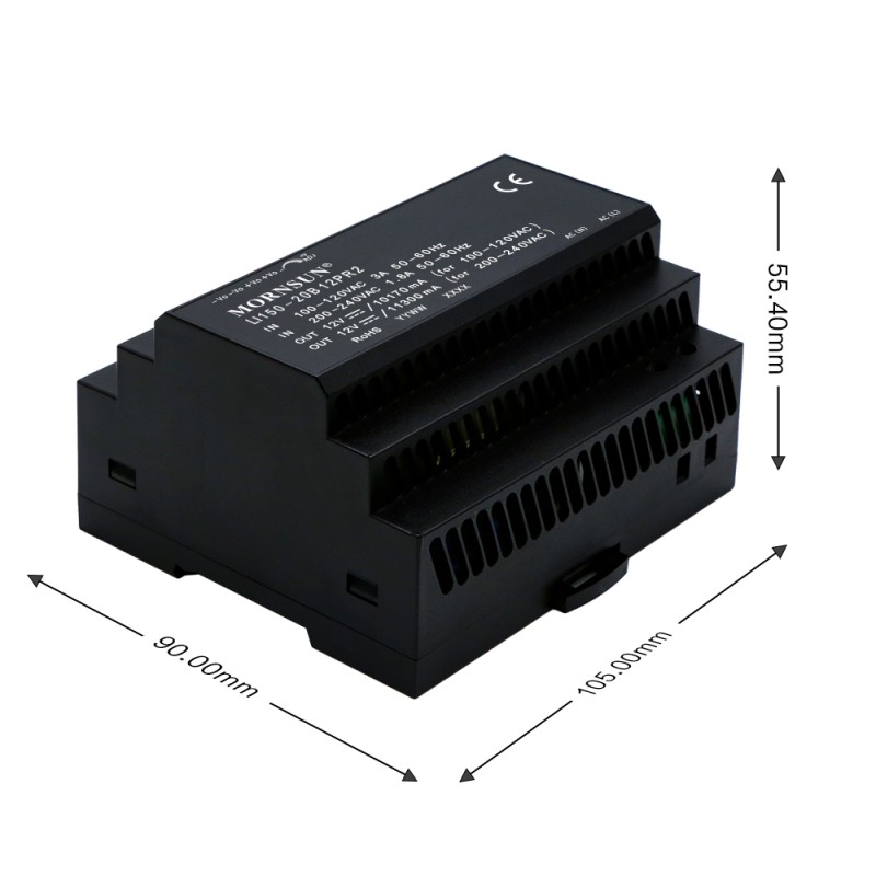 150W 48V 3.2A 85-264VAC/120-370VDC DIN 레일 스위칭 전원 공급 장치