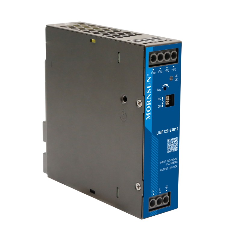 120W 24V 5.0A 85-277VAC/120-390VDC DIN 레일 PFC 기능을 갖춘 스위칭 전원 공급 장치
