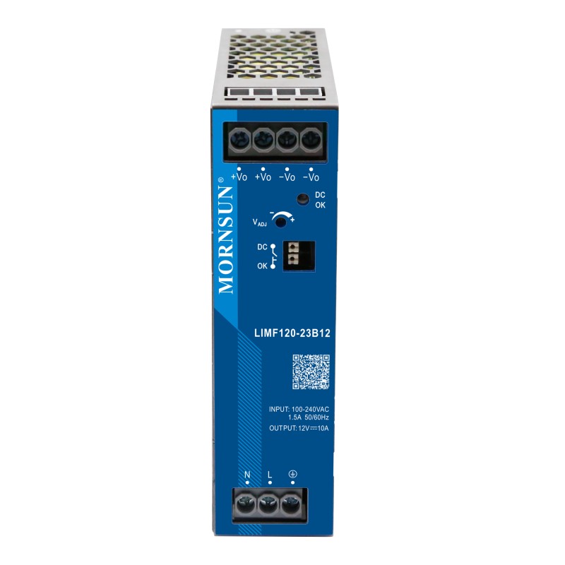 120W 24V 5.0A 85-277VAC/120-390VDC DIN 레일 PFC 기능을 갖춘 스위칭 전원 공급 장치