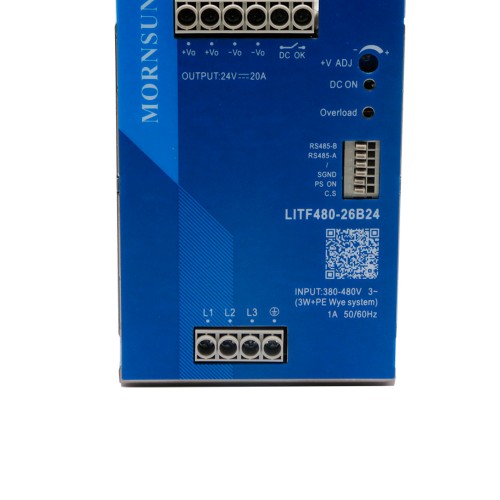 480W 48V 10.0A 3x320-600VAC/450-800VDC DIN 레일 PFC 기능을 갖춘 스위칭 전원 공급 장치
