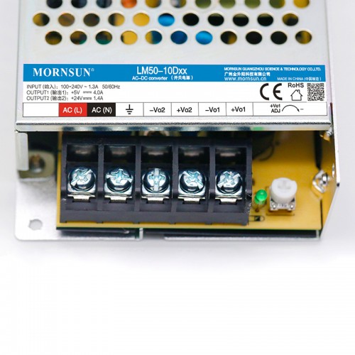 50W 5V/6.0A 12V/2.0A 85-264VAC/120-370VDC 스위칭 전원 공급 장치